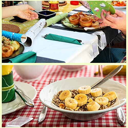 24 Pieces Clear Table Skirting Clips Plastic Table Cloth Hold Down