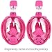 Leopard Full Face Snorkel Mask 180 Degree View Anti-Fog Anti-Leak, All Size for Kids, Youths, and Adults (Pink/pink, XS)