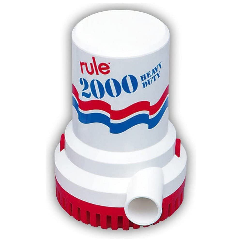 Photo 1 of Rule 12 Marine Bilge Pump, 2000 Gallon Per Hour, Non-Automatic, 24 Volt DC , White/Blue