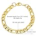 U7 Jewelry 18K Gold Plated Men's Figaro Chain Bracelet,9MM,20CM