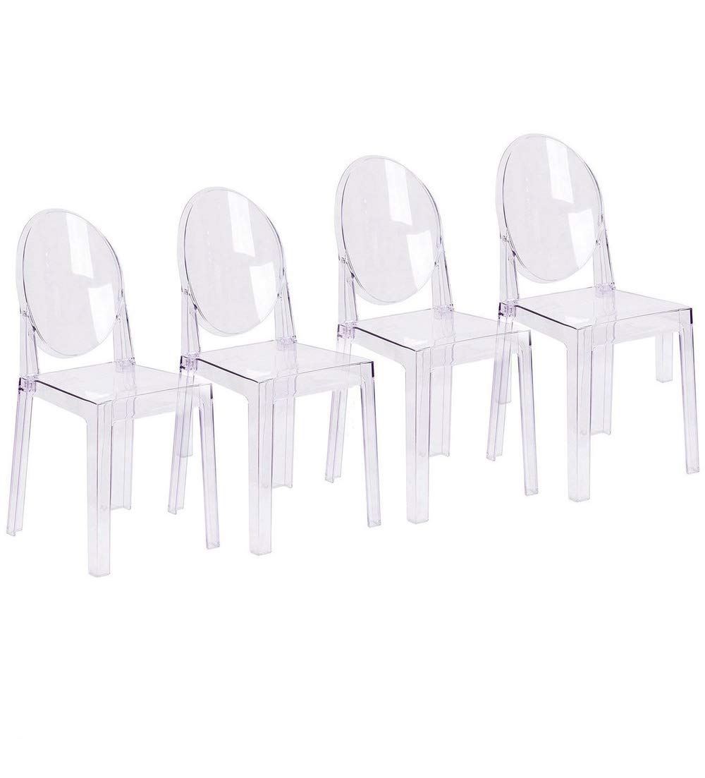 Best modway casper modern acrylic dining armchair in clear
