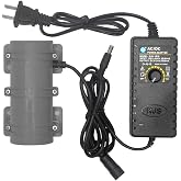 E-Found 24V Vibration Motor, with 110V Adjustable Speed Power Adapter, 3800RPM, Rotary Speed for Massage Bed Vibration Alert Chair, Shaker Motor