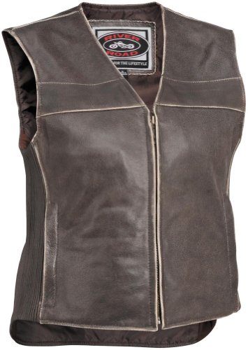 River Road Women's Drifter Leather Vest - Small - 13/V/3656 TR