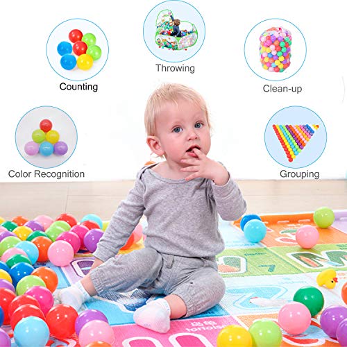 SYNTECSO Ball Pit Balls, Balls for Ball Pit Colorful Crush Proof Balls for Toddlers' Ball Pit Tent Playhouse Kiddie Pool Playpen Bounce House - Thumbnail 2