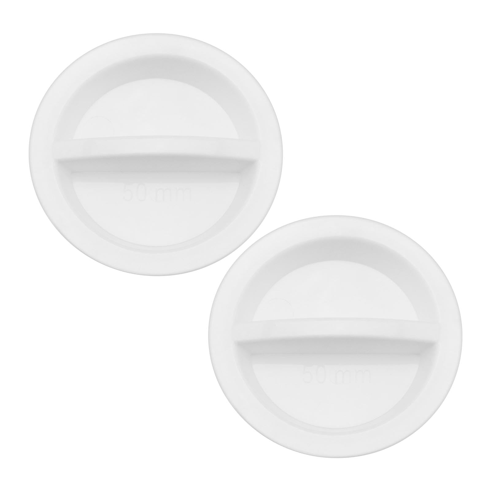 VGOL 2Pcs 50mm Silicone Round Snap in Locking Hole Plugs Sealing Plugs Rubber Panel Seal Cover Flush Type Panel Sink Plug Closure Drain Plug for Kitchen Sink