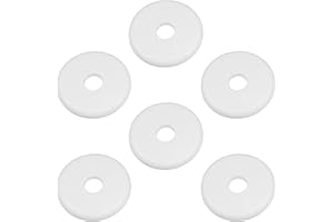 MROMAX 6Pcs Wall Split Flange for 0.6"/16mm Diameter Pipe ABS Round Self-Adhesive Escutcheon Plates 2.8"/70mm OD Plumbing Cover Plates Cover for Water Pipe Faucet Wall Hole Decoration Accessories (White)