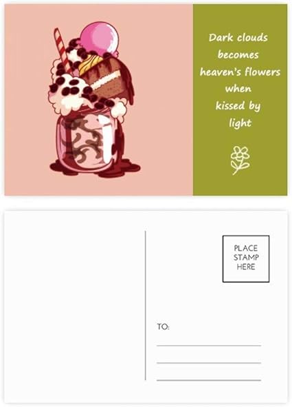 Cake Biscuit Cream Chocolate Ice Cream Poesia Set Cartoline Di Ringraziamento Pezzi Amazon It Cancelleria E Prodotti Per Ufficio