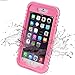 iPhone 6 Waterproof Case, iThroughTM Waterproof, Dust Proof, Snow Proof, Shock Proof Case with Touched Transparent Screen Protector, Waterproof up to 20ft, Carrying Cover Case for iPhone 6 (Pink-)