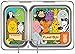 PlanetBox Shuttle Eco-Friendly Stainless Steel Bento Lunch Box with 2 Compartments for Adults and Kids - Black Carry Bag with Wild Animals Magnets