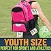 Athletico Youth Soccer Bag - Soccer Backpack & Bags for Basketball, Volleyball & Football | Includes Separate Cleat and Ball Compartment (Pink)