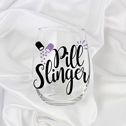 Pharmacy Tech Student or Pharmacist Gifts Funny for Women Stemless Wine Glass Her 0029 E