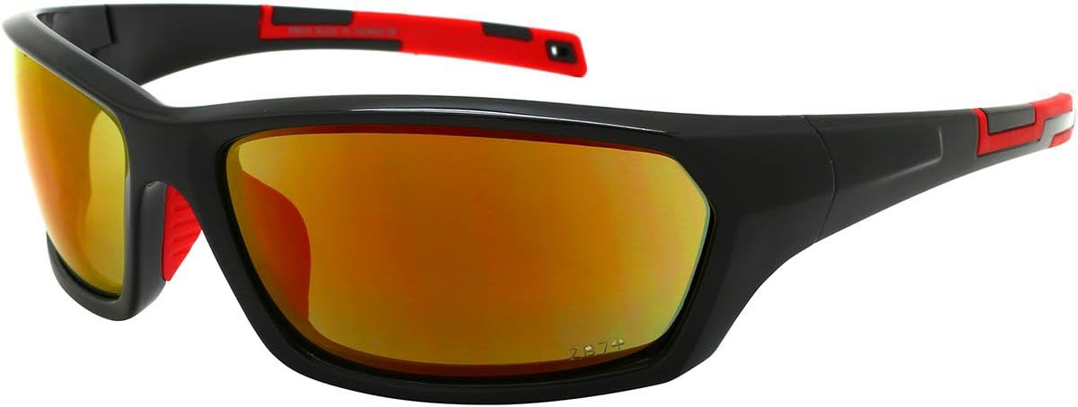 Sports Safety Sunglass Double Injection Temples for Men Women Cycling Running Driving Fishing Golf Baseball ANSI Z87+