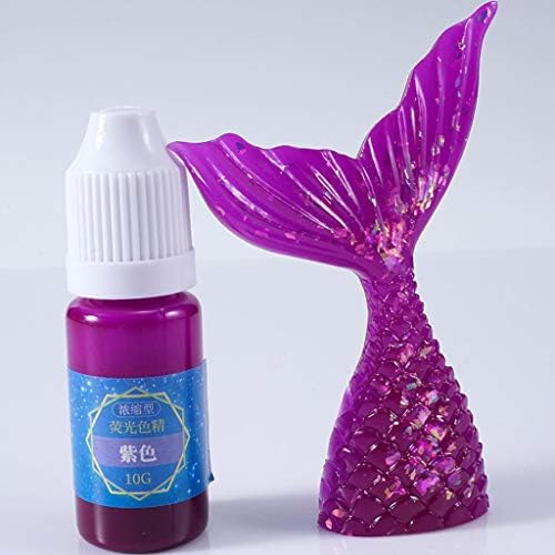 Yangfr Skin Safe Bath Bomb Colorant for Soap Making Supplies-UV Resin Ultraviolet Curing Resin Liquid Fluorescent Pigment Dye DIY Art Craft
