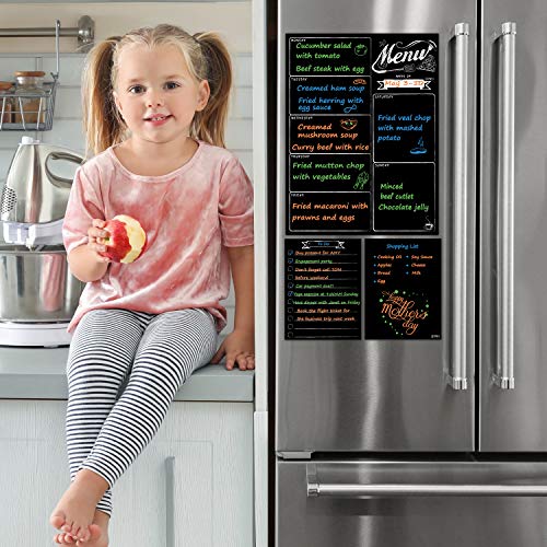 Menu Board for Fridge with neon bright liquid chalk markers