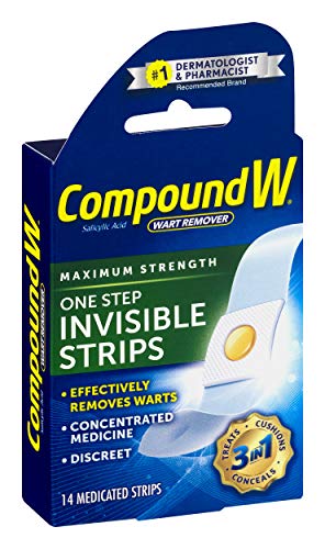 image for Compound W One Step Invisible Strips | Wart Removal | 14 Strips | 2 Pa