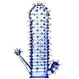 Trolax - Male Pion Penis s Enlarger Delay Lasting G Spot Message Sex Toys Thread Large Grain Natural Latex Rubber Condoms for Men (Blue)