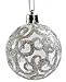 SLEETLY 32pk Christmas Ornaments for Tree Holiday Xmas Decorations, Shatterproof Plastic 3.15/2.36 Inch Glitter Balls, Icicles and Snowflakes Set, Silver