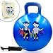 VIAHART 18'' Blue Space Hopper Ball with Handle, Pump Included, Jumping Hopping Hoppity Hippity Hop Bouncy Bounce Ball for Kids