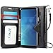 J&D Case Compatible for Galaxy S8 Case, Wallet Stand Slim Fit Modern Series Heavy Duty Protective Shockproof Flip Cover Wallet Case for Samsung Galaxy S8, Black