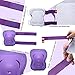 eNilecor Kid's Skating Roller Blading Wrist Elbow Knee Pads Blades Guard Gift for Children's Day, Christmas Pack of 6 (Size: S-Purple)