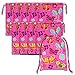 Whimsical Pink Butterfly Drawstring Bags Kids Birthday Party Supplies Favor Bags 10 Pack