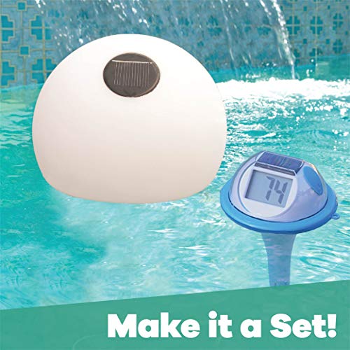 GAME 14030BB Solar Digital Pool & Spa Thermometer Floating, Solar Powered & No Batteries Needed