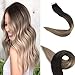 Full Shine 18 Inch Tape in Human Hair Extensions Balayage Hair Extensions Black Roots Color 1B Fading to 8 and 22 Light Blonde Tape in Hair Extensions 20 Pcs Adhesive Tape in Hair Extensions 50 Grams