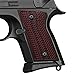 Cool Hand G10 Grips for CZ 2075 RAMI, Black Gun Grips Screws Included, Mild Aggressive Checkered Diamond Cut, 3/20'' Thin, Work on The Decocker Version (Red/Black)