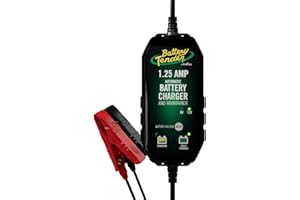 Battery Tender Plus 12V 1.25 AMP Battery Charger and Maintainer: Fully Selectable 6V or 12V Battery Charger and Maintainer for Powersports ATVs, Motorcycles, Snowmobiles, and More - 022-0211-DL-WH