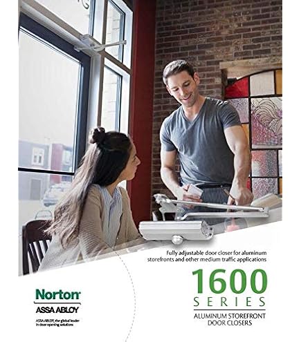 Norton 1601 Adjustable Streamline Door Closer - Duronotic Commercial Grade Door Closer