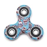 TOLOCO Spinner Fidget Toy Hand Spinner Camouflage for ADHD EDC Hands Killing Time, A10-Blue Skull