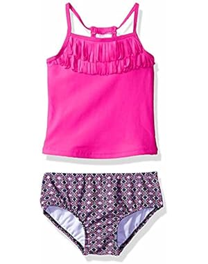 Baby Girls' Infant Fringe Top Tankini Swimsuit Set (3-6 Months)