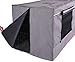 PETSFIT Dog Crate Cover,42 Inch Kennel Cover for Wire Dog Crate, Double Doors, Mesh Window, Flap On The Top and Back is Detachable, Dog Cage Cover Grey