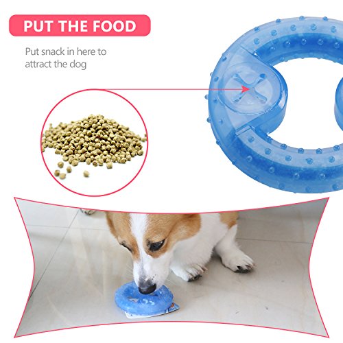 ZNOKA Pet Products Arctic Freeze Fetch Food Cooling Teether Chew Toy (Ring)