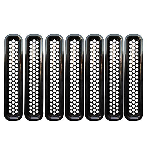 u-Box Jeep TJ Front Grille Inserts Mesh Honeycomb in Black for 1997-2006 Jeep Wrangler & Wrangler Unlimited
