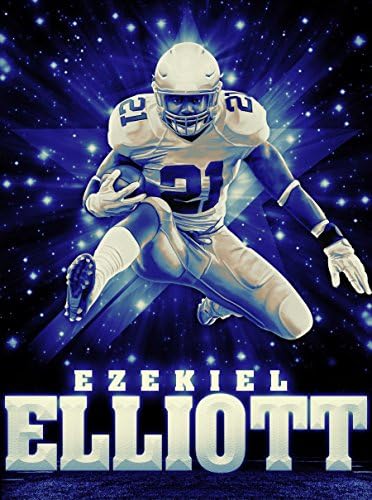 Ezekiel Elliott Lone Star Rusher 24x18 Football Poster Authentic Team Spirit Store Product