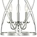 Westinghouse 6303800 Isadora Three-Light Indoor Chandelier, Brushed Nickel Finish,