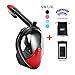 Snorkel Mask 180° view for Adults and Youth. Full Face Free Breathing Design.[Free Bonuses] Cell Phone Universal Waterproof Case (Dry Bag) and Anti-Fog wipes