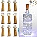 LXS Bottle Lights Battery Powered,10 LED Silvery Copper Wire Wine Lights,Mini Cork Lights String for DIY Christmas Party Wedding Centerpiece or Table Decoration,9 Pack(Pure White)