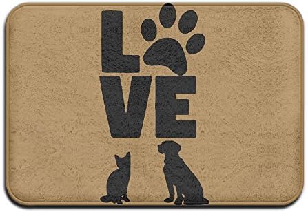 EWD8EQ Animal Love Cat And Dog Non-slip Indoor/Outdoor Floor Mat For Health And Wellness Kitchen Entrance Rug 23.6"x 15.7"