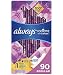 Always Radiant Feminine Pads for Women, Size 1, 90 Count, Regular Absorbency, Light Clean Scent (30 Count, Pack of 3 - 90 Count Total)