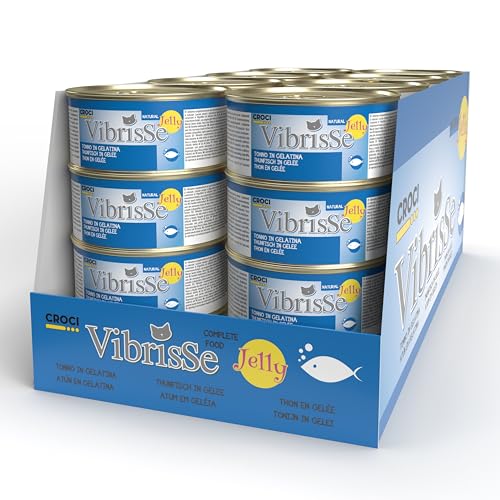 CROCI Vibrisse Jelly Nourriture pour Chat Tuna 70 g Set de 24