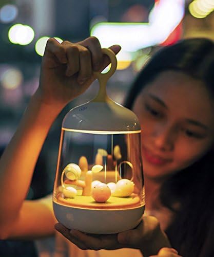 Night Lights for Kids with Music, Ashow Hand-held Design Children's Vibration Birdcage Lamp, Baby Bedside Night Light,Touch Control and Rechargeable, Adjustable Brightness with 7 Colorful Mode(Brahms)