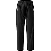 FoxQ Men's Sweatpants Quick Dry Jogger Hiking Pants with Secure Zipper Pockets Athletic Pants for Gym,Running,Workout