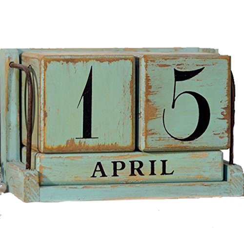 Perpetual calendar-shabby chic (4 x 6 x 3.12)