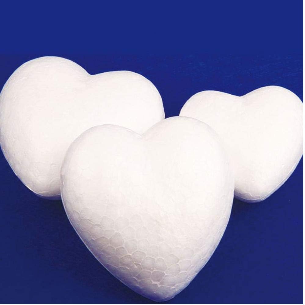 Елочные игрушки в виде сердца из пенопласта