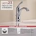 Delta Faucet Haywood Single Hole Bathroom Faucet, Single Handle Bathroom Faucet Chrome, Bathroom Sink Faucet, Diamond Seal Technology, Drain Assembly, Chrome 15999-DST