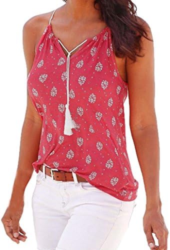Summer Blouse, Familizo Ladies Print Sleeveless Vest Tank Tops T-Shirt