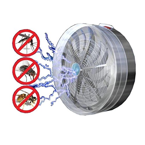 Sandistore Solar Powered Bug Zapper Buzz UV Lamp Light Electronic Mosquito Insect Fly Trap Killer for Home Indoor Outdoor Garden Patio Backyard - Thumbnail 5