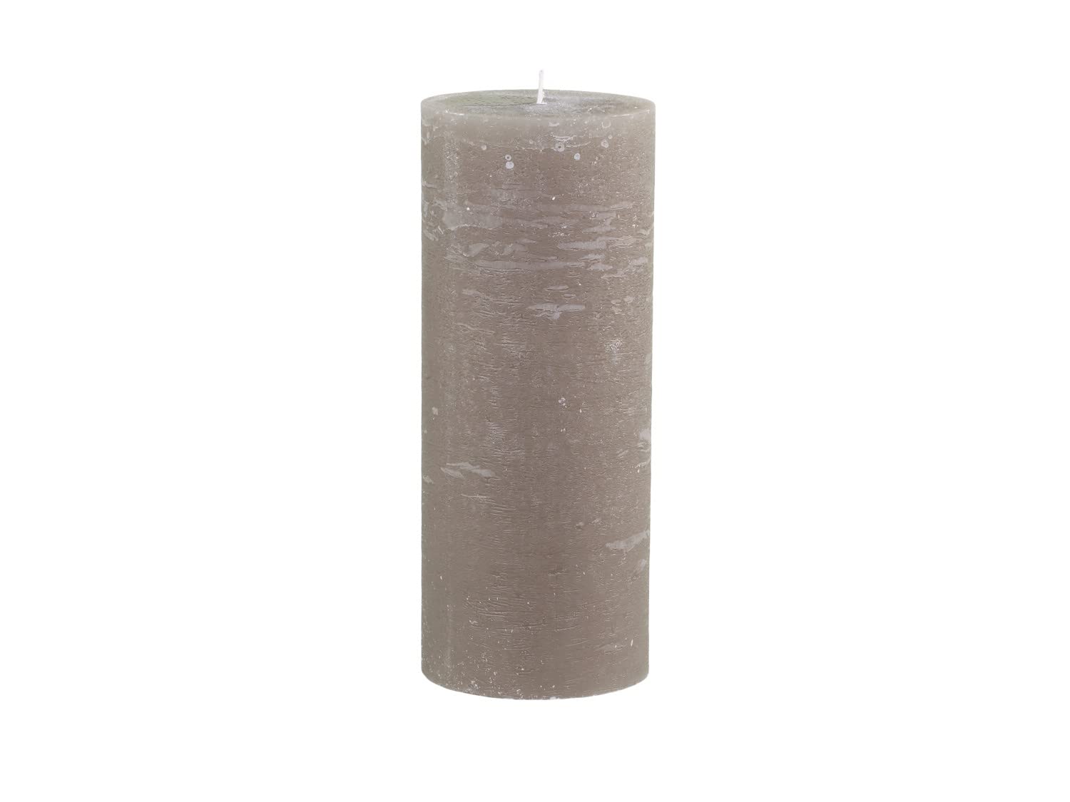 Chic Antique Macon Rustic Pillar Candle in Various Colours and Sizes Antique Altar Candle 100% Paraffin Long Burning Time (Linen, 25 x 10 cm)